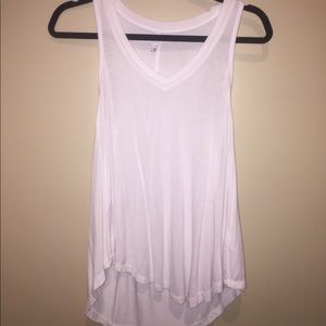 White razor back tank top